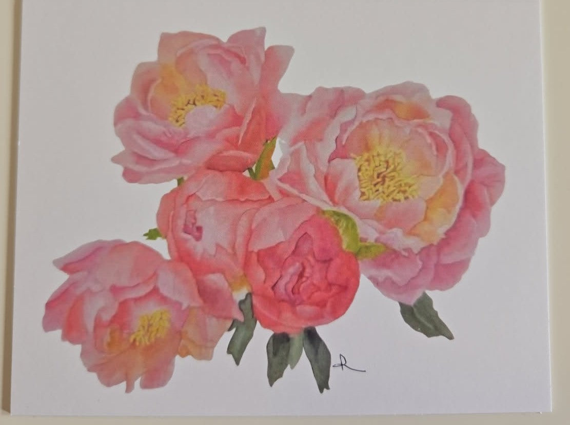 Peony Bouquet Notecard Set (3)