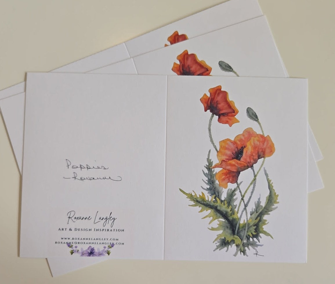 Poppies Notecard Set (3)