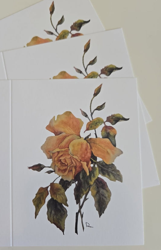 Yellow Rose Notecard Set (3)